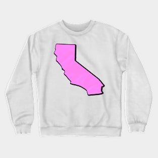 Pink California Outline Crewneck Sweatshirt